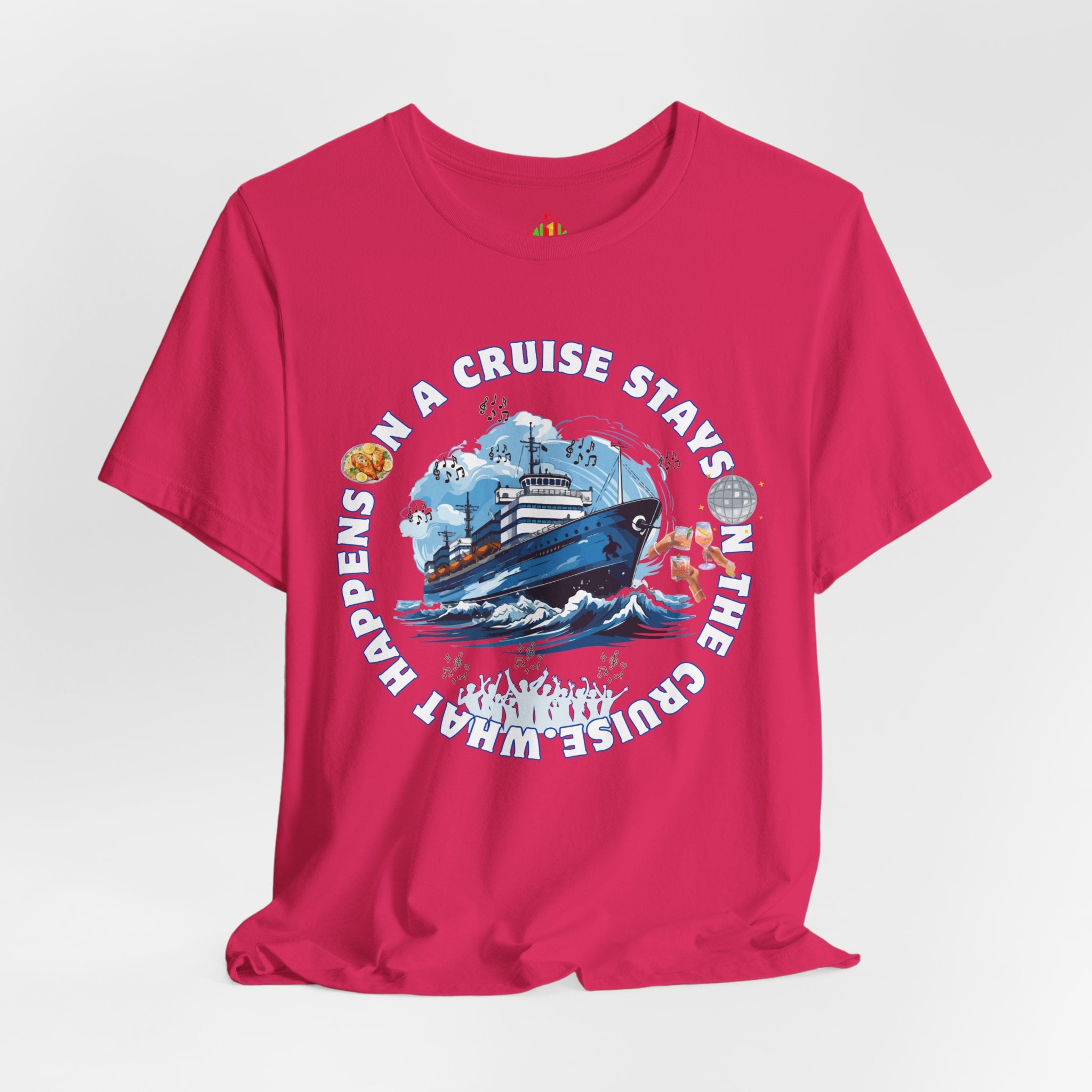 Fun Cruise Vibes Unisex Tee - "What Happens on a Cruise Stays on a Cruise"